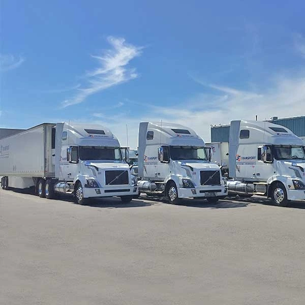 Fleet of ET Motor Freight dry vans. 