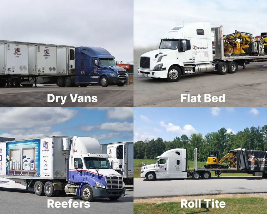 Variety of ET Motor Freight trailers